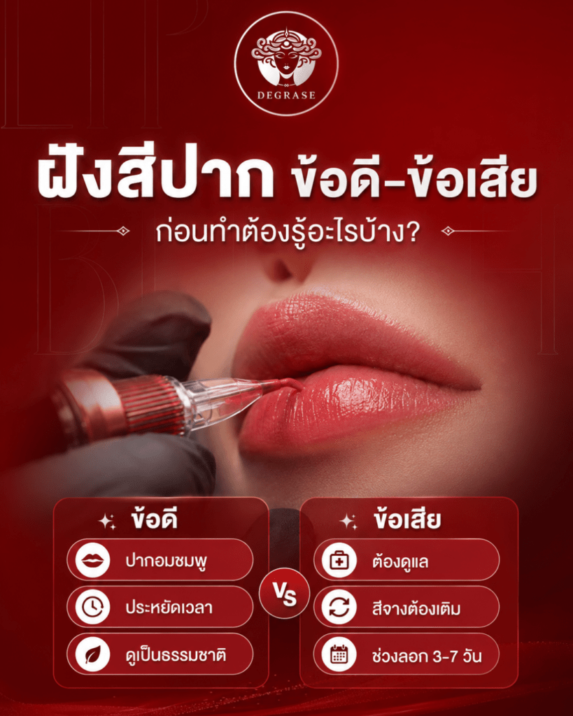 ฝังสีปาก ข้อเสีย